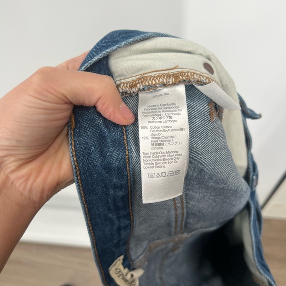 Madewell Baggy Straight Jeans in Dark Worn Indigo Wash - Picture 9 of 10